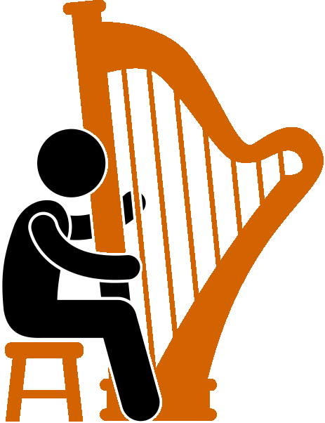 harp player icon