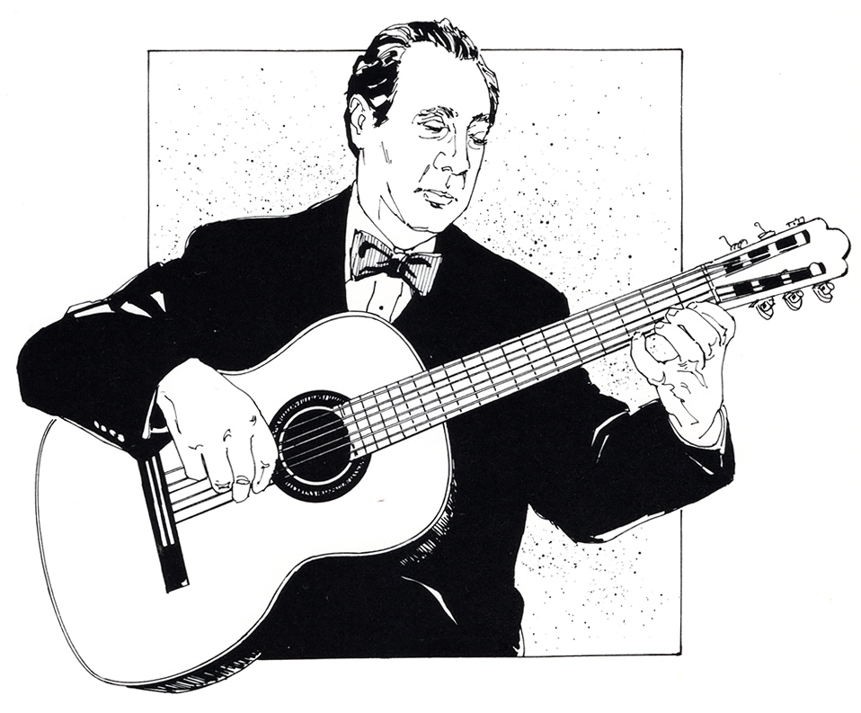 pujol and guitar, dover clip art