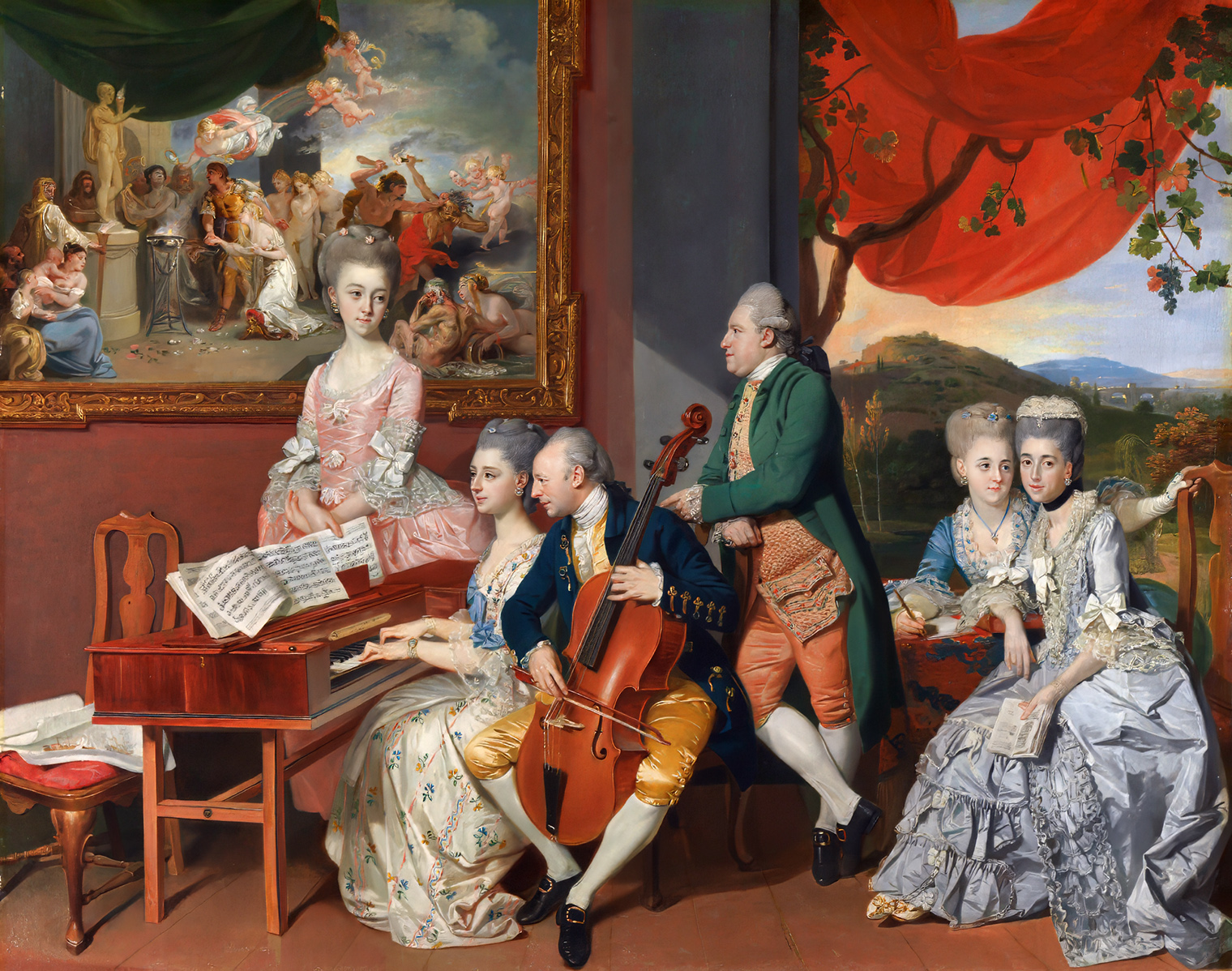 The Gore Family | Johan Joseph Zoffany, 1733–1810 | Music making was an essential part of 18th and 19th century home life. | Yale Center for British Art