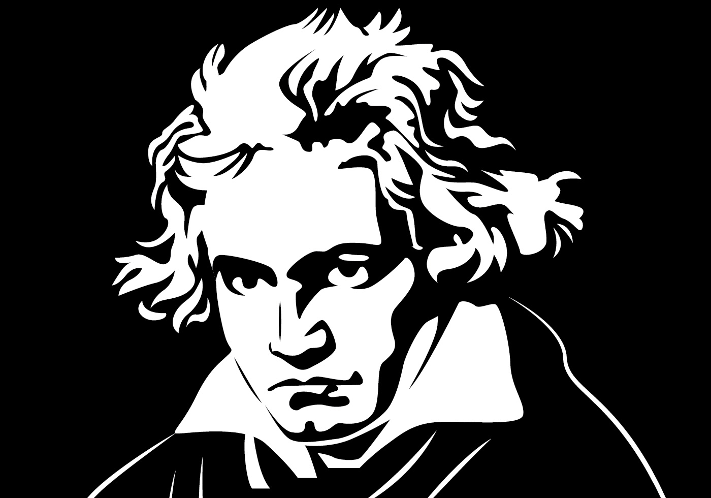 Beethoven | Based on Joseph Karl Stieler's painting | vecteezy.com