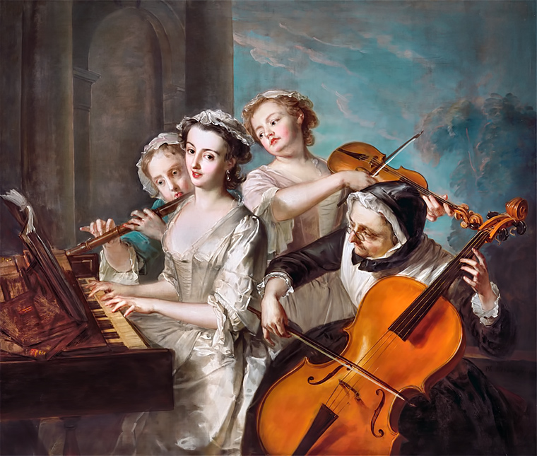 The Sense of Hearing | Philippe Mercier, c. 1689-1760 | Most solo and trio sonatas were written for home music making. | Yale Center for British Art