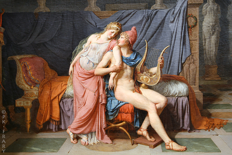 Paris et Helene | Jacques-Louis David, 1748-1825 | Classical art was inspired by ancient Greece and Rome. | Louvre Museum | Photo, ©Peter Kun Frary