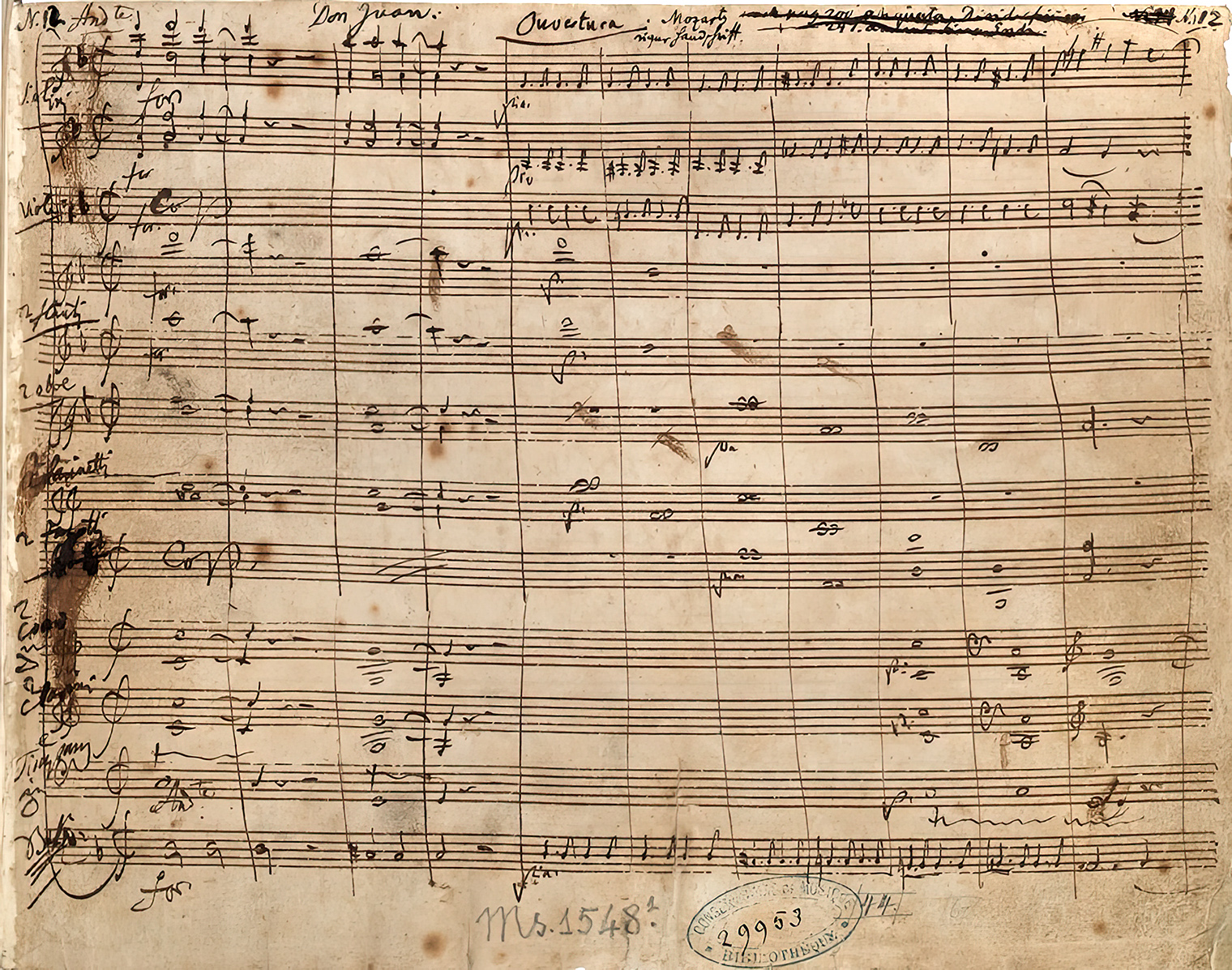 Don Giovanni Autograph Score