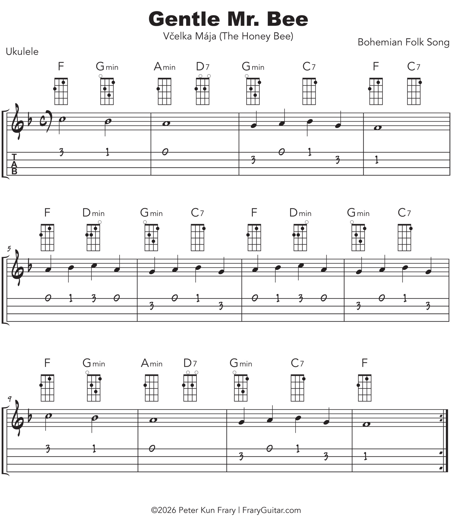 Gentle Mr. Bee score